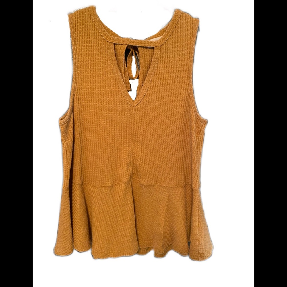 Altar’d State mustard peplum top size Large